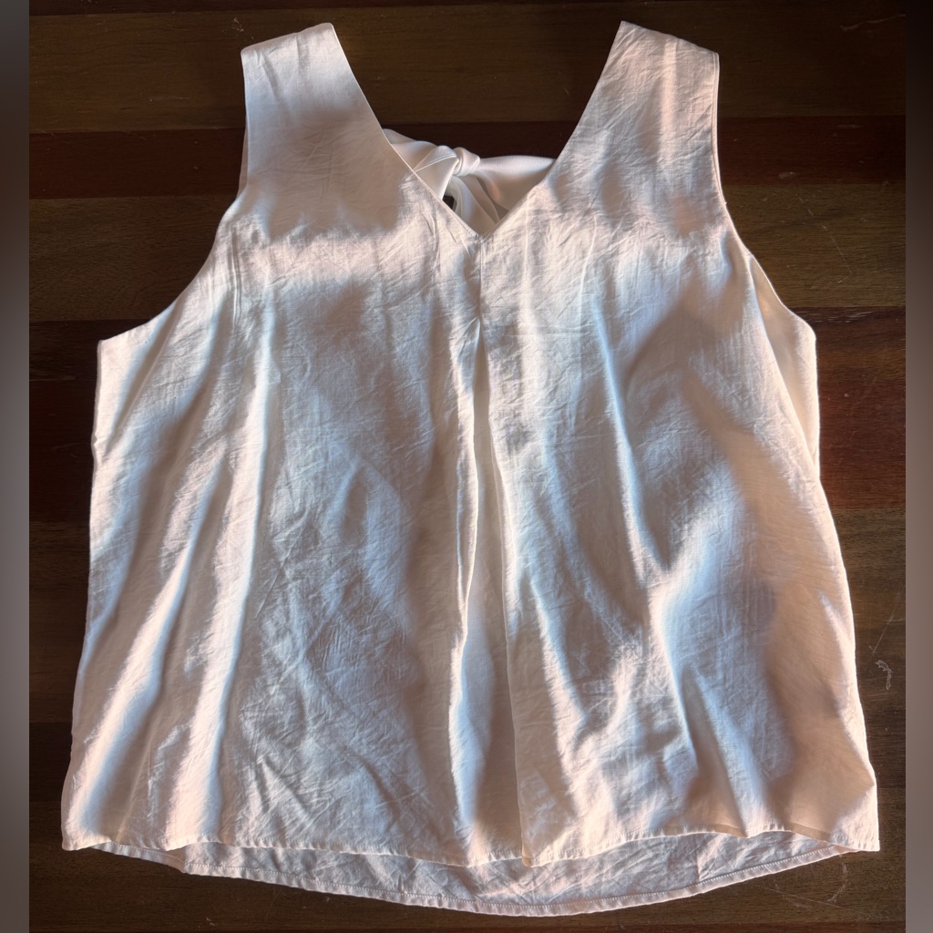 Zero Degrees Celsius Ivory Tank With Back Tie